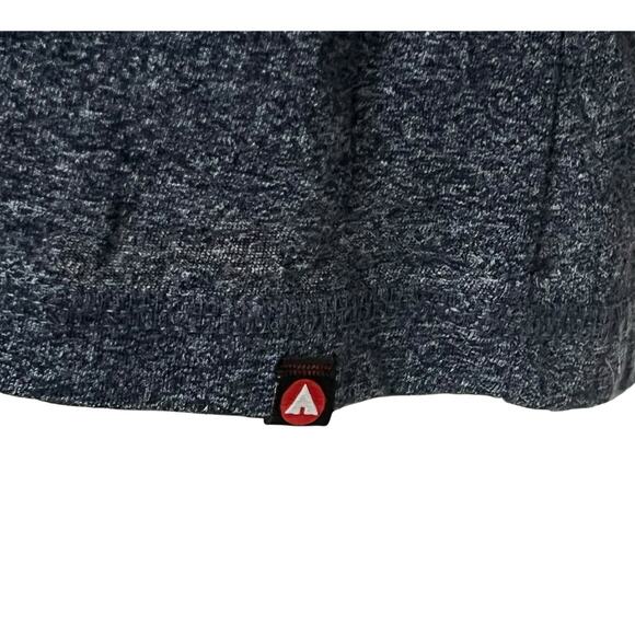 Airwalk Men’s Medium Long Sleeve Hoodie Henley Pullover Gray Navy Colorblock - Picture 8 of 12